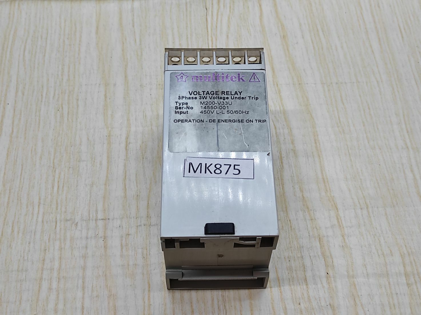 MULTITEK M200-V33U VOLTAGE RELAY 450V M200V33U - Image 7
