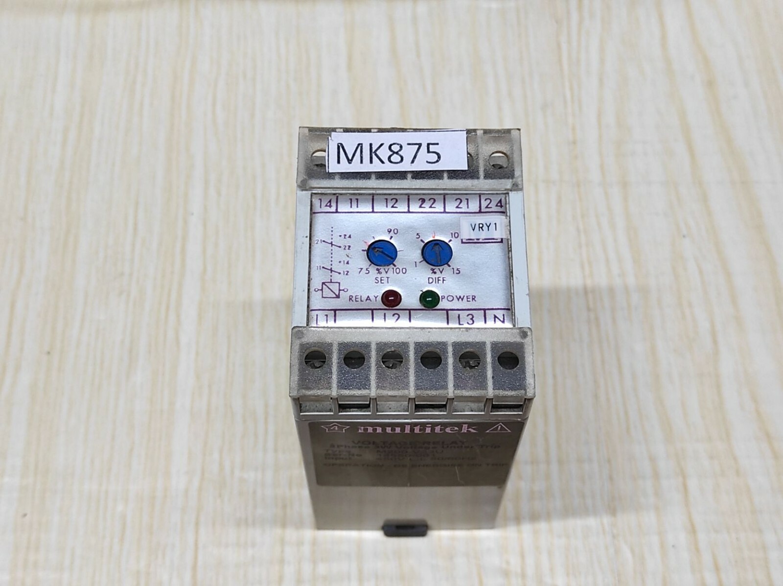 MULTITEK M200-V33U VOLTAGE RELAY 450V M200V33U - Image 8