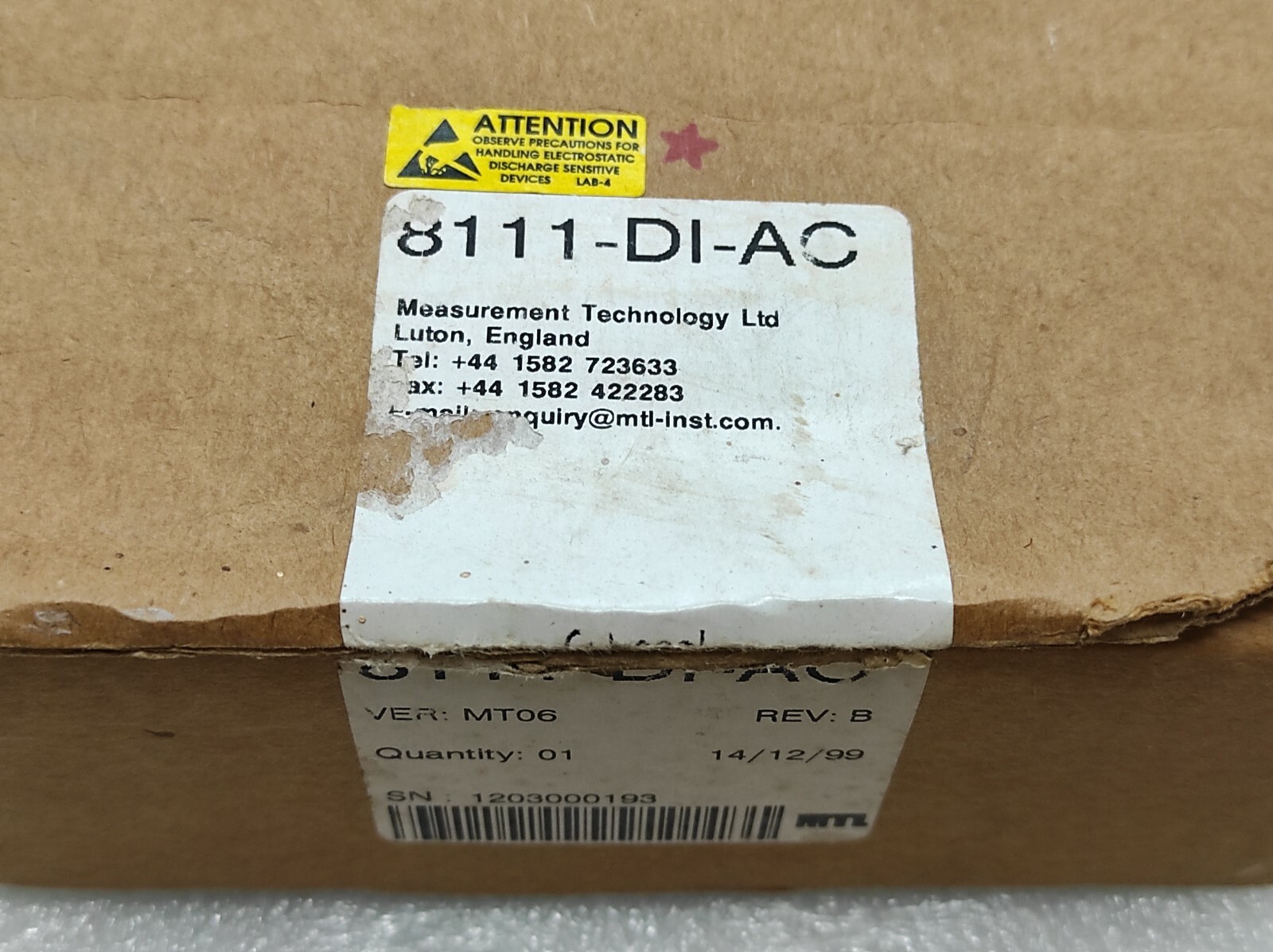 MEASUREMENT TECHNOLOGY 8111-DI-AC 8-CHANNEL DI 115V - Image 9