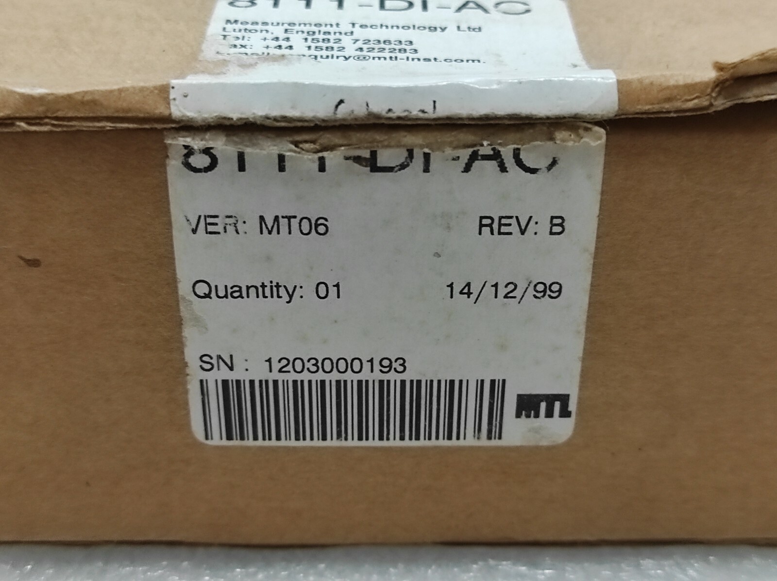 MEASUREMENT TECHNOLOGY 8111-DI-AC 8-CHANNEL DI 115V - Image 10