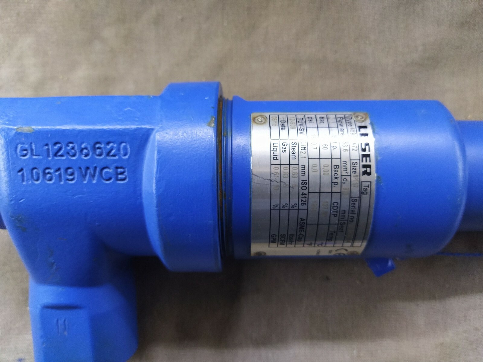 Laser 4592.2472 Threaded Safety Relief Valves Spring Loaded 4592-2472 - Image 2