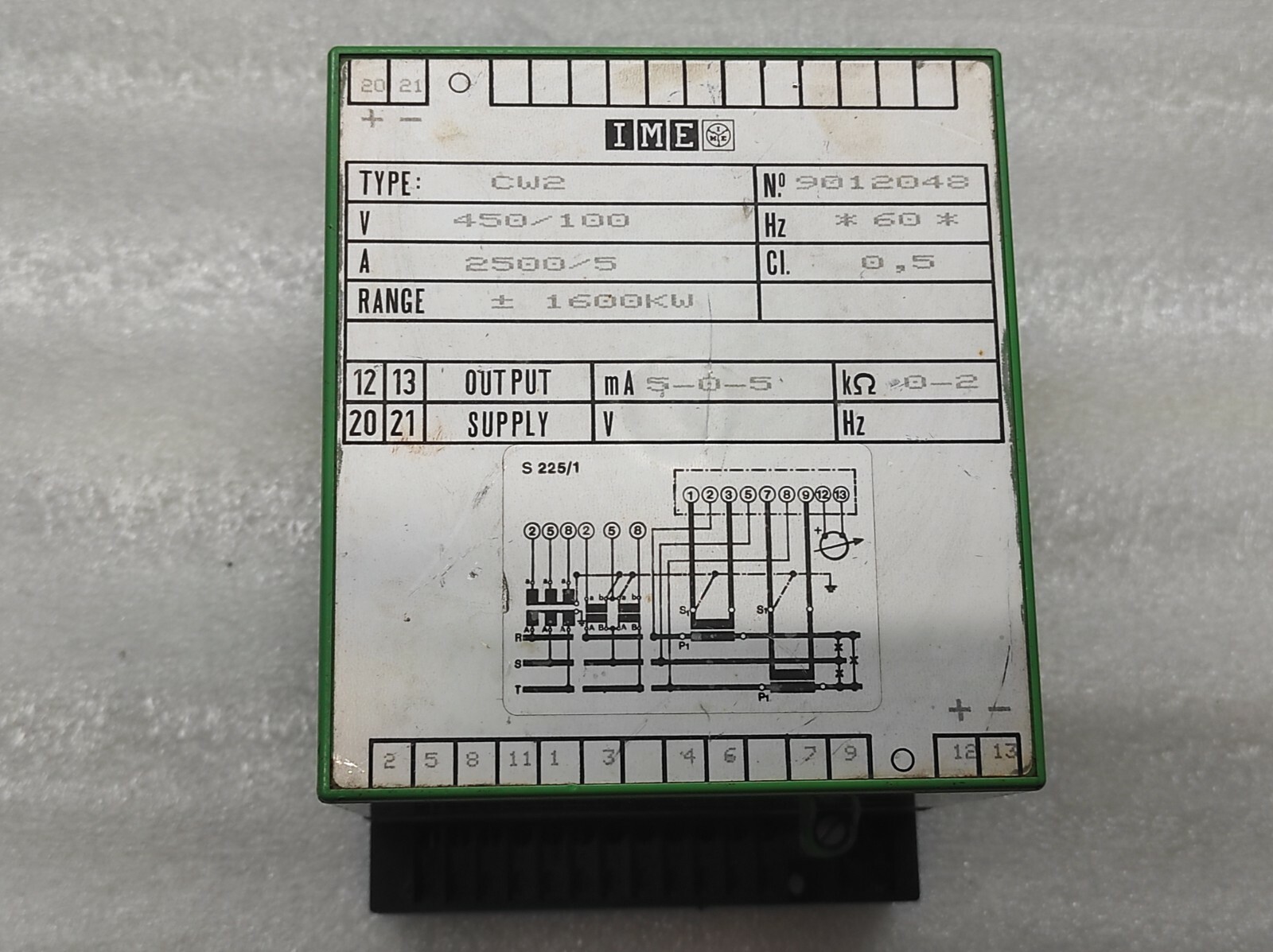IME CW2 450/100V A 2500/5 RANGE 1600KW CI0.5 - Image 3