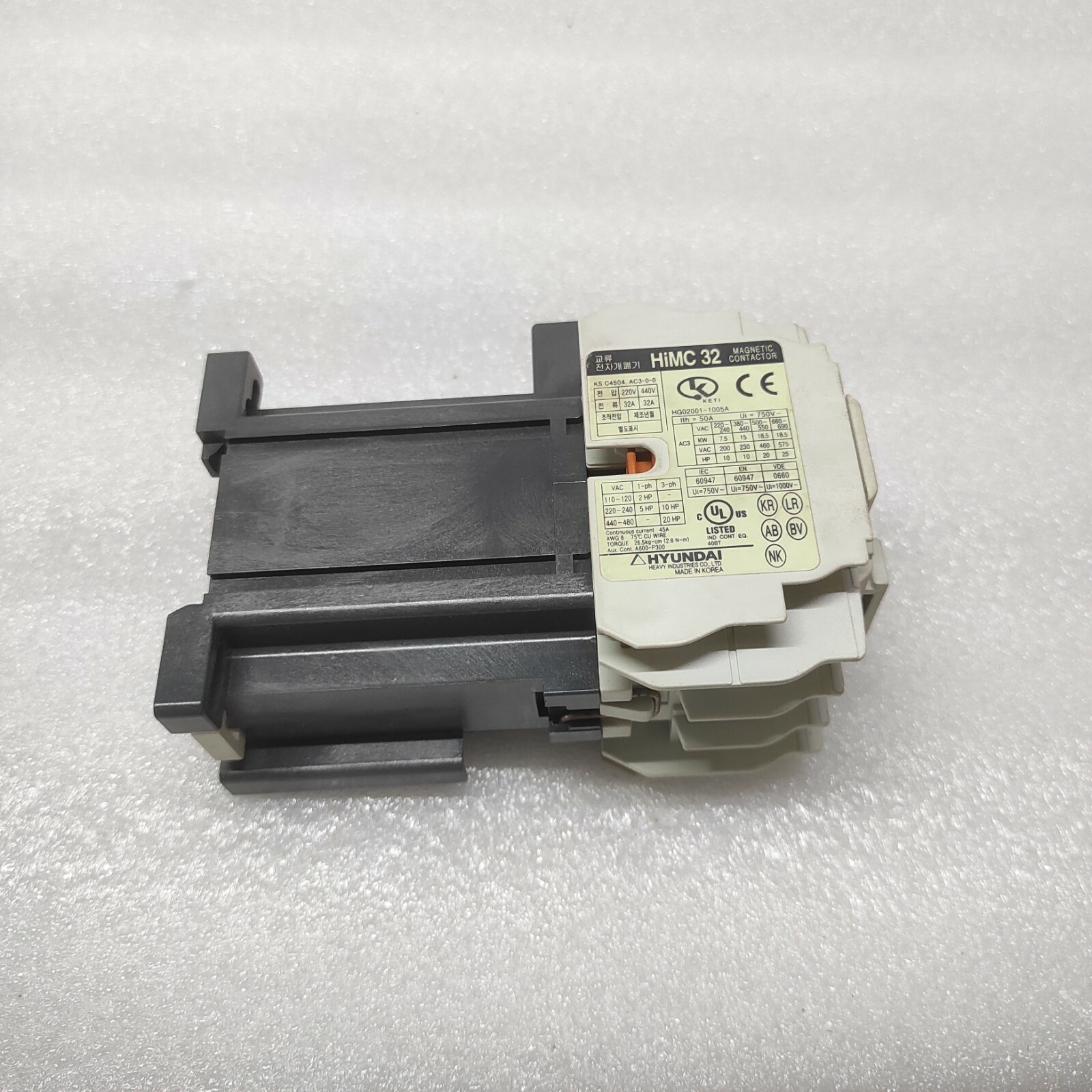 HYUNDAI HIMC32 MAGNETIC CONTACTOR 110VAC - Image 4