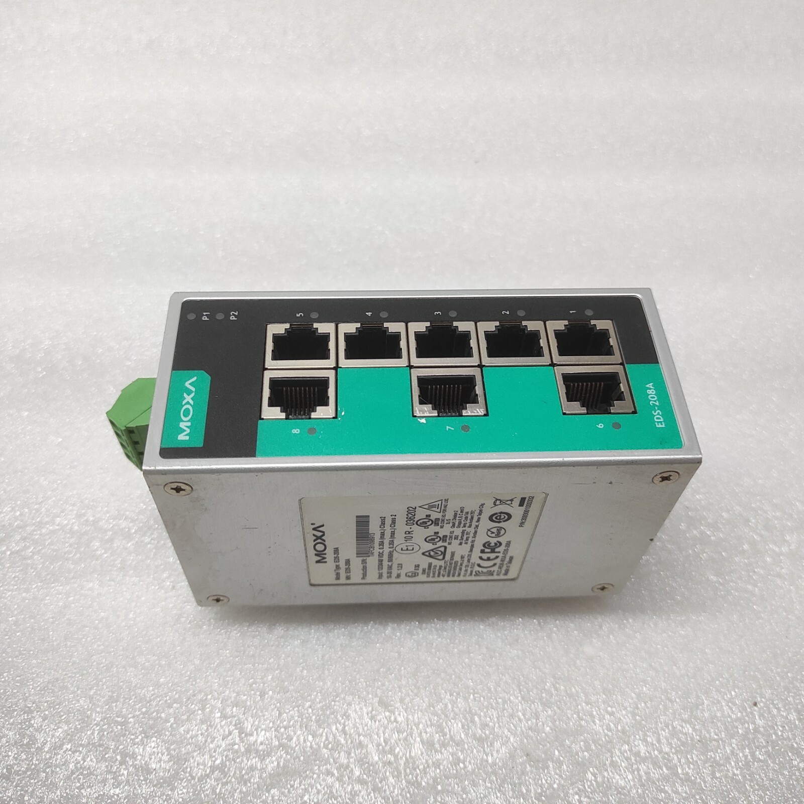 MOXA EDS-208A ETHERNET SWITCH 3093001000332 12/24/48VDC - Image 2