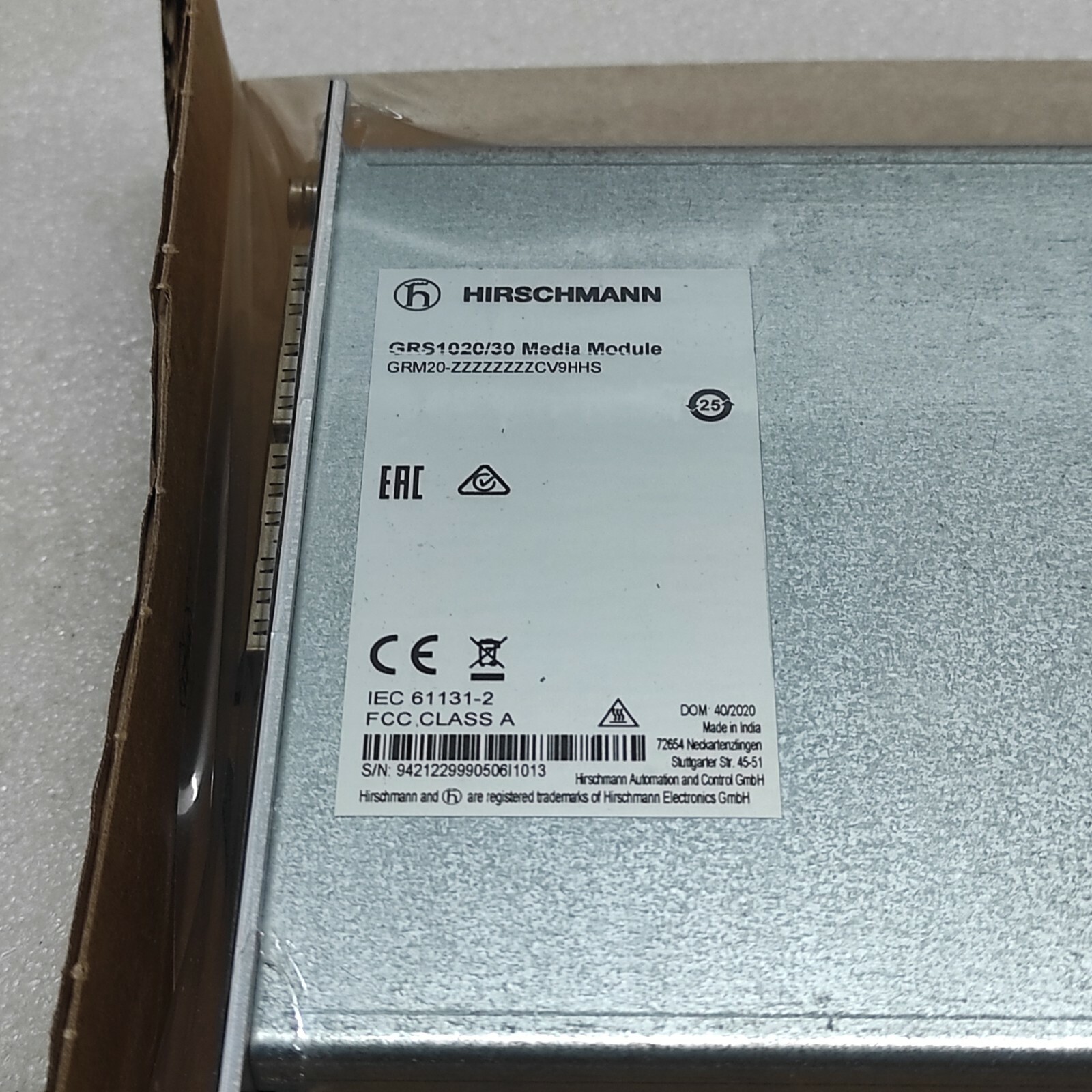HIRSCHMANN GRS1020/30 MEDIA MODULE GRM20-ZZZZZZZZCV9HHS - Image 2