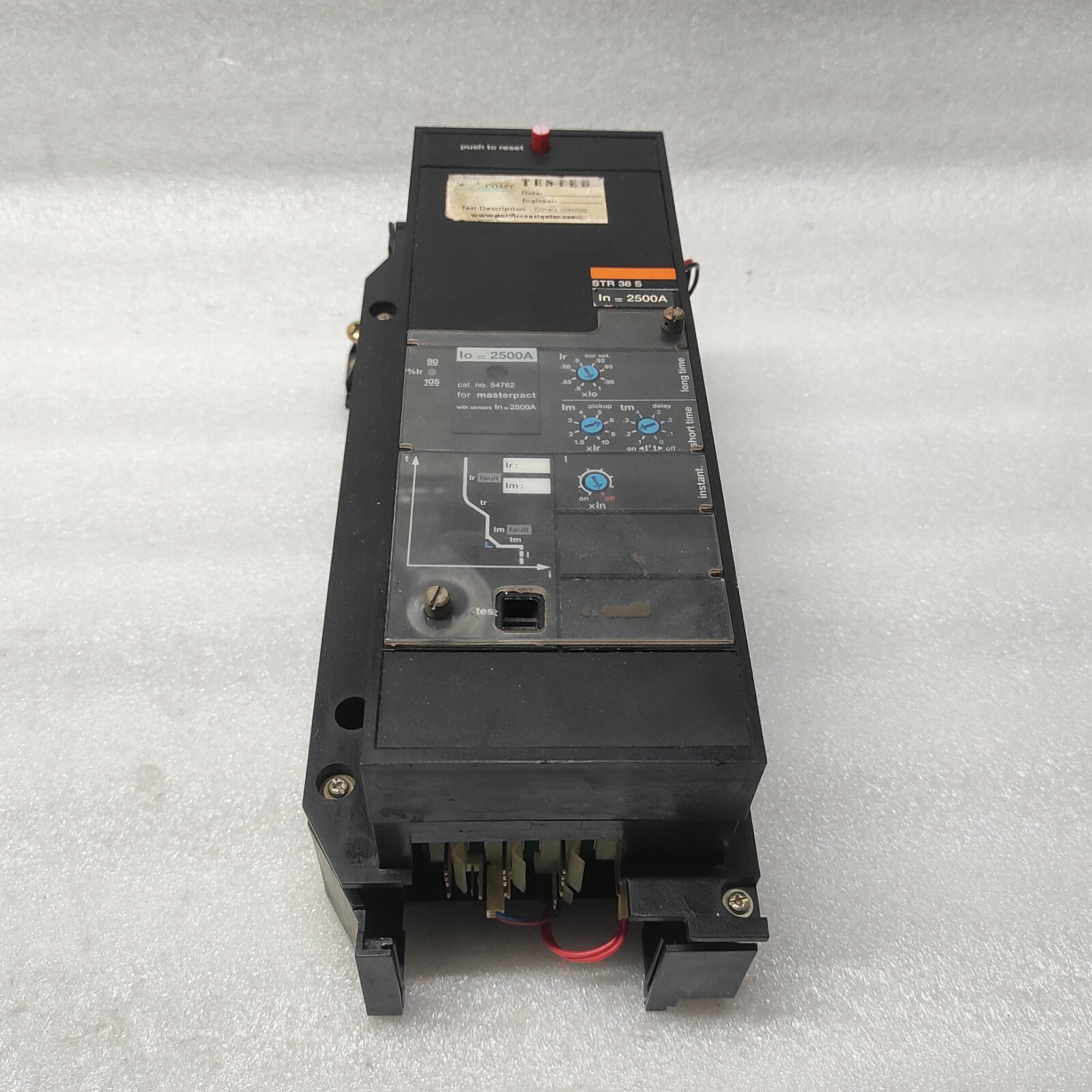 MERLIN GERIN STR38S MASTERPACT CIRCUIT BREAKER TRIP UNIT 54762 2500A