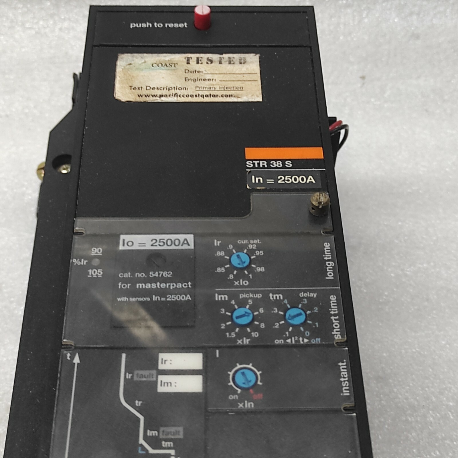 MERLIN GERIN STR38S MASTERPACT CIRCUIT BREAKER TRIP UNIT 54762 2500A - Image 3