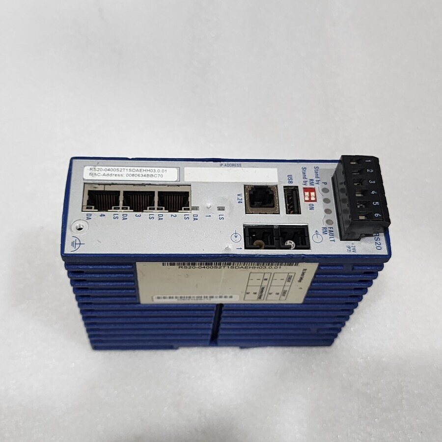 HIRSCHMANN RS20 INDUSTRIAL ETHERNET SWITCH RS20-0400S2T1SDAEHH03.0.01 - Image 2