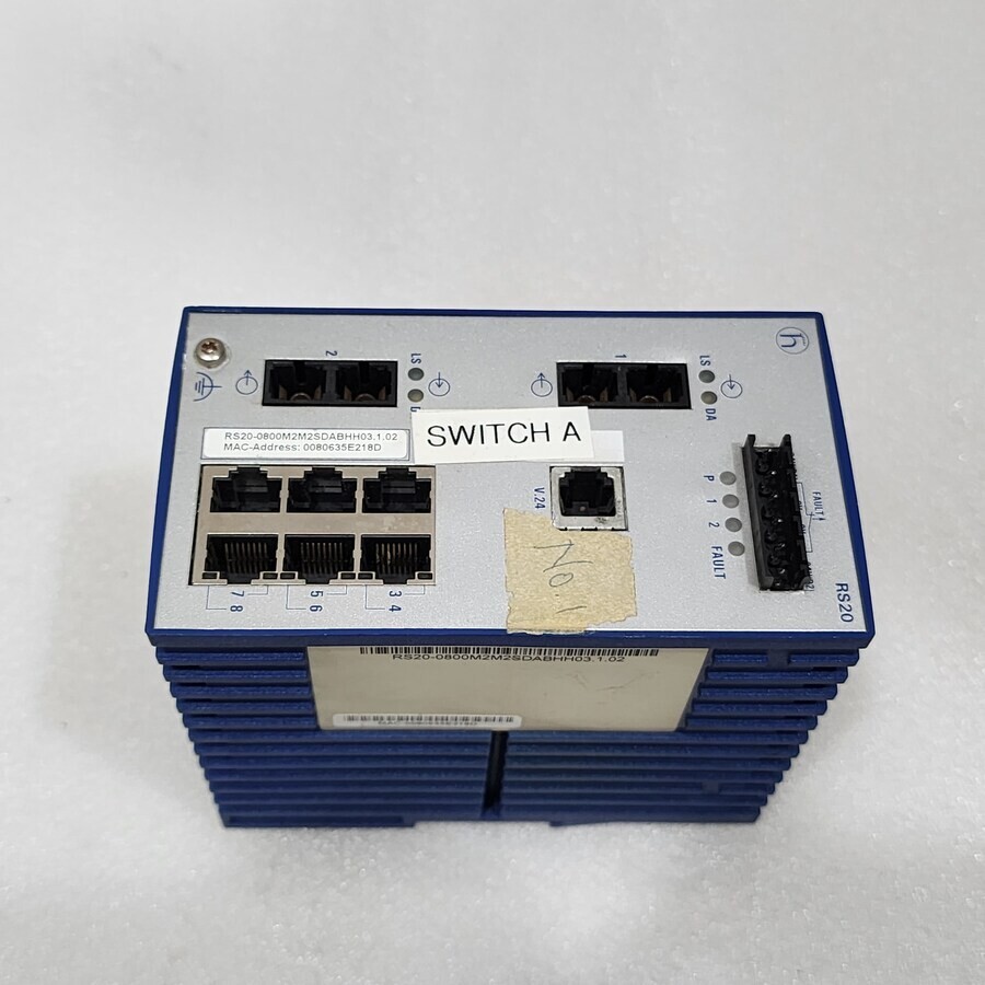 HIRSCHMANN RS20 INDUSTRIAL ETHERNET SWITCH RS20-0800M2M2SDABHH03.1.02 - Image 2