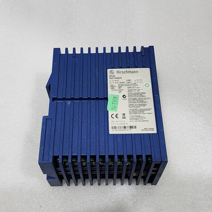 HIRSCHMANN RS20 INDUSTRIAL ETHERNET SWITCH RS20-0800M2M2SDABHH03.1.02 - Image 3