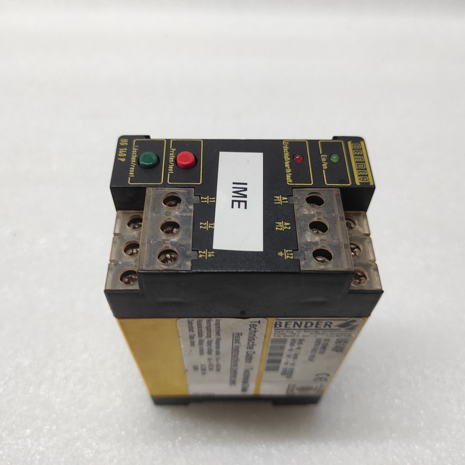 BENDER UG140P EARTH FAULT RELAY B916382 24VDC - Image 2
