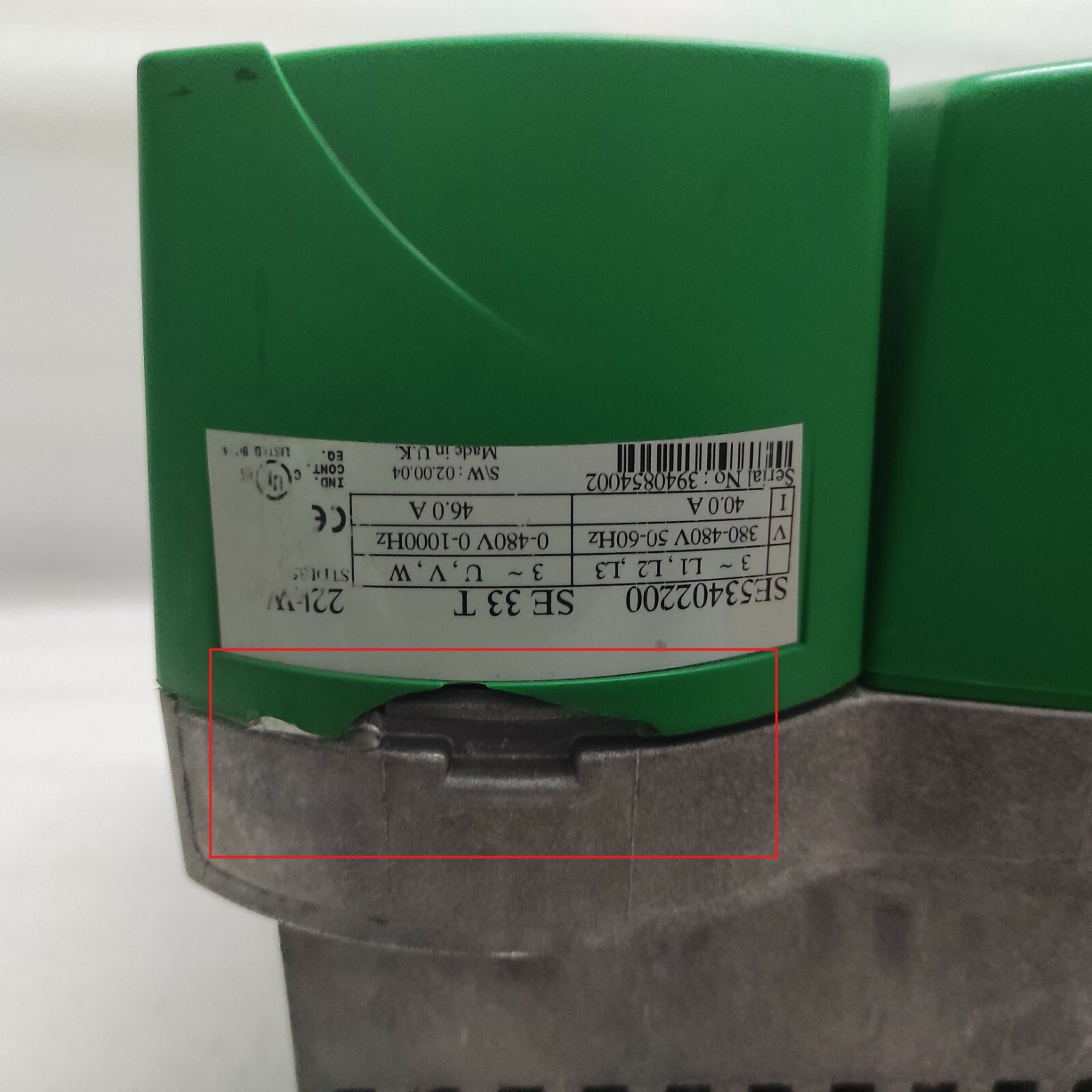 CONTROL TECHNIQUES COMMANDER SE SE53402200 22KW INVERTER DRIVE 380-480VAC - Image 5
