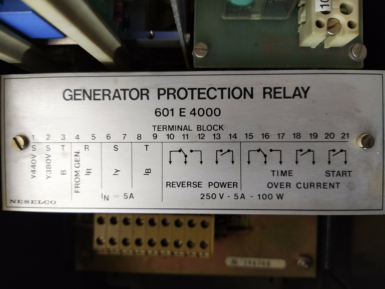 Neselco 601 E 4000 Generator Protection Relay 601E4000 - Image 4