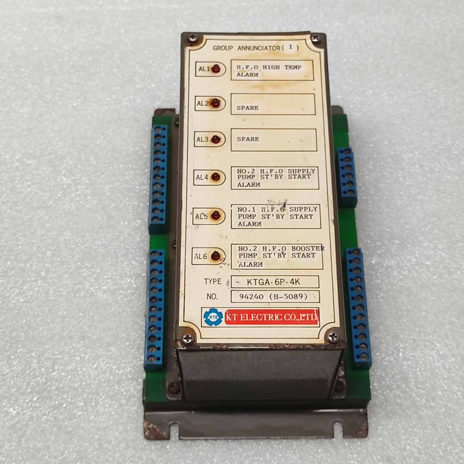 KT ELECTRIC KTGA-6P-4K GROUP ANNUNCIATOR 94240 H-5089 - Image 2