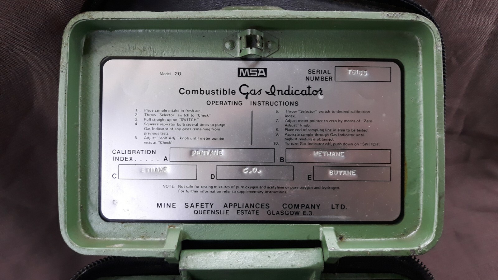 MSA Combustible Gas Indicator Model 20 CGI 20 - Image 2