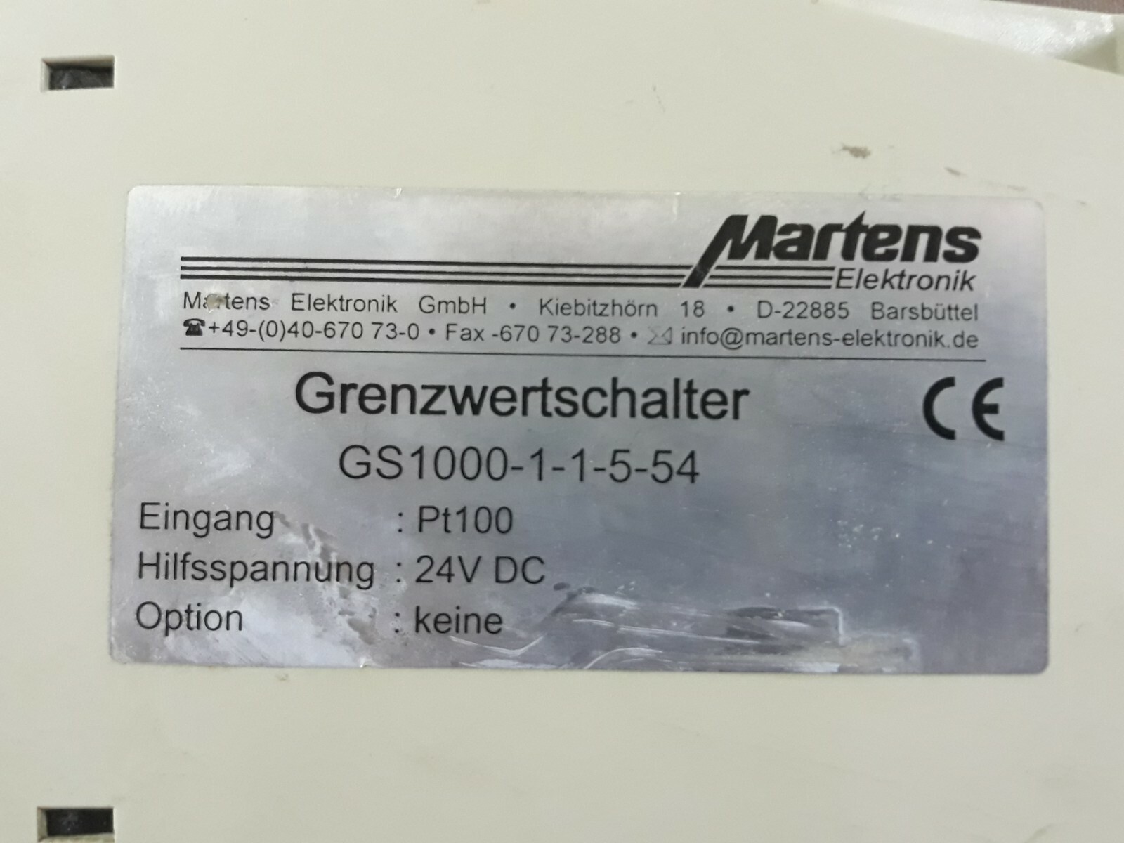 Martens GS1000-1-1-5-54 Grenzwertschalter - Image 6