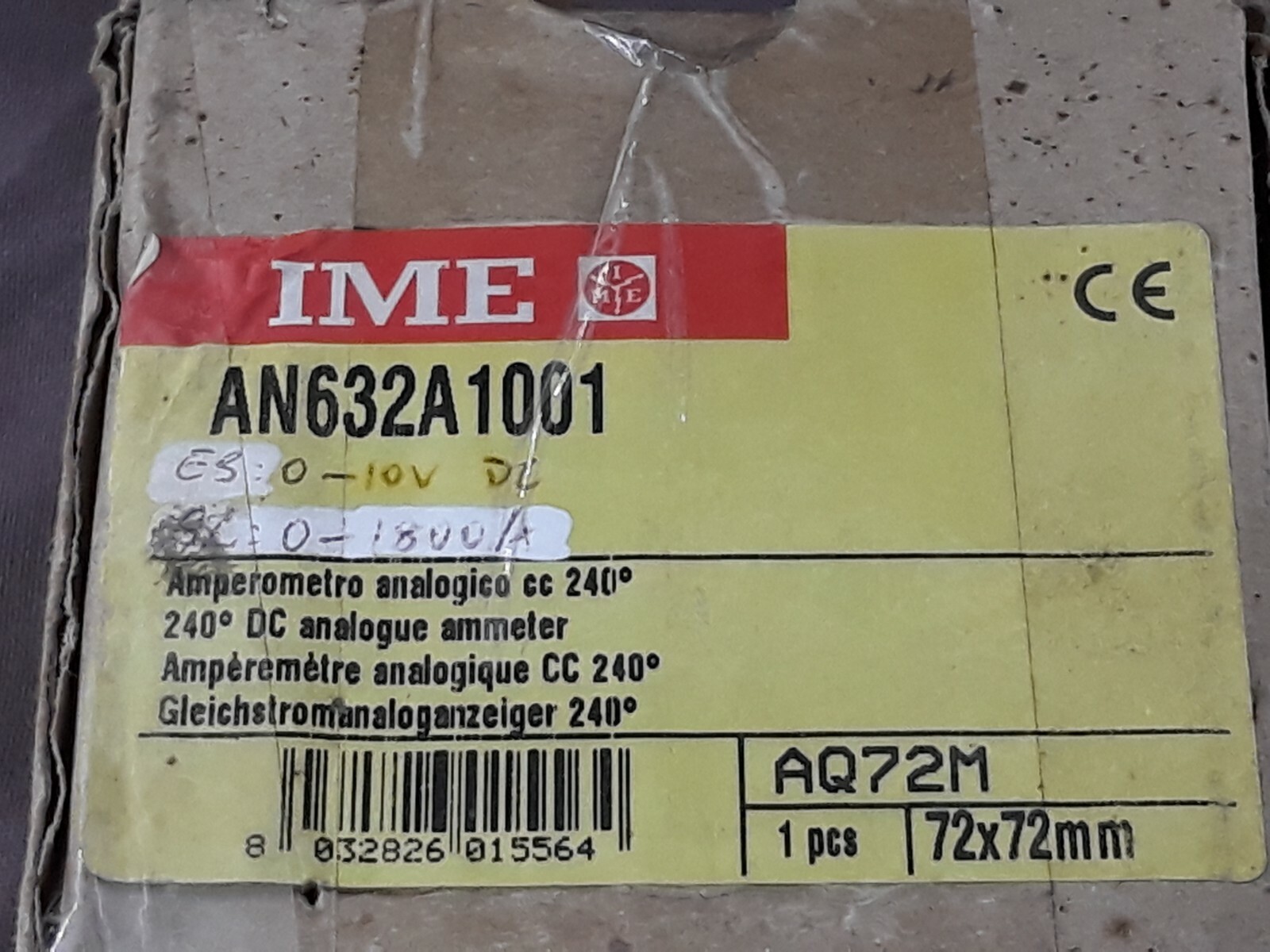 IME AQ72M Single Phase Analogue Ammeter for Direct Current AN632A1001 - Image 8