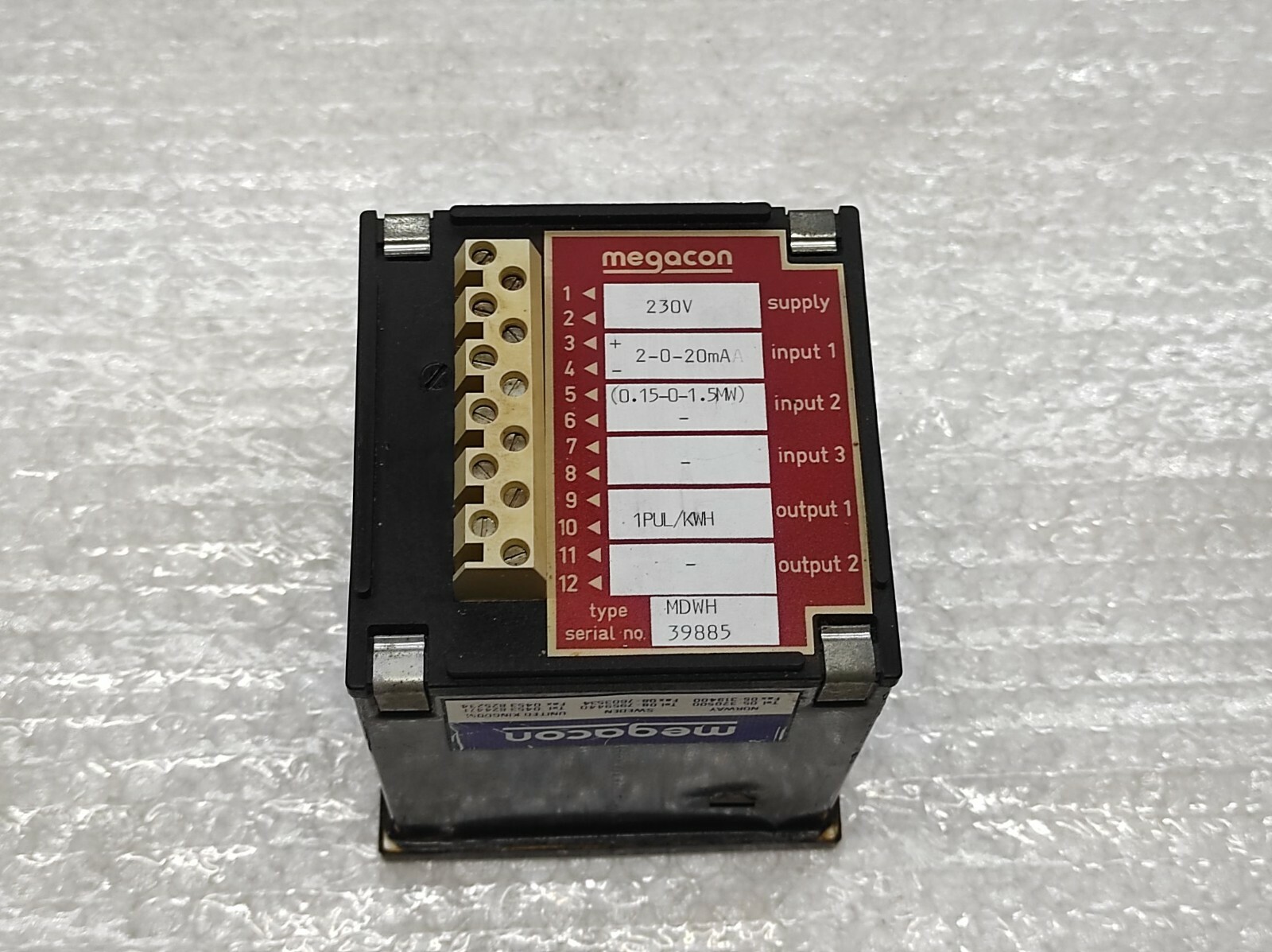 MEGACON MDWH kWh METER 230V - Image 4