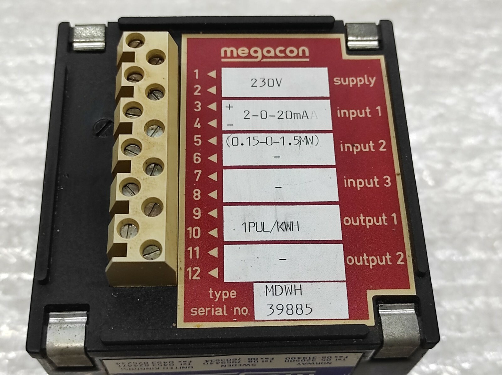 MEGACON MDWH kWh METER 230V - Image 5