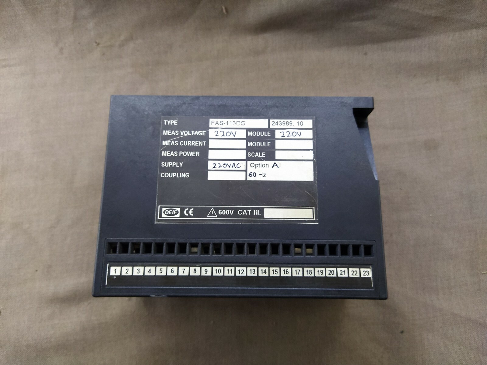 Deif FAS-113DG Synchronisation & Circuit Breaker Closing 243989.10 220V AC - Image 4