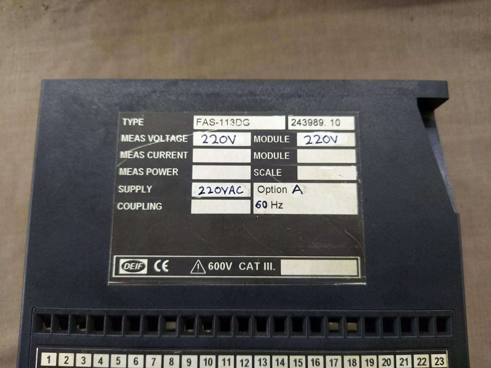 Deif FAS-113DG Synchronisation & Circuit Breaker Closing 243989.10 220V AC - Image 5