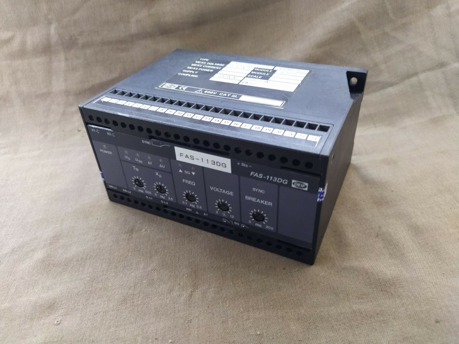 Deif FAS-113DG Synchronisation & Circuit Breaker Closing 243989.10 220V AC - Image 9