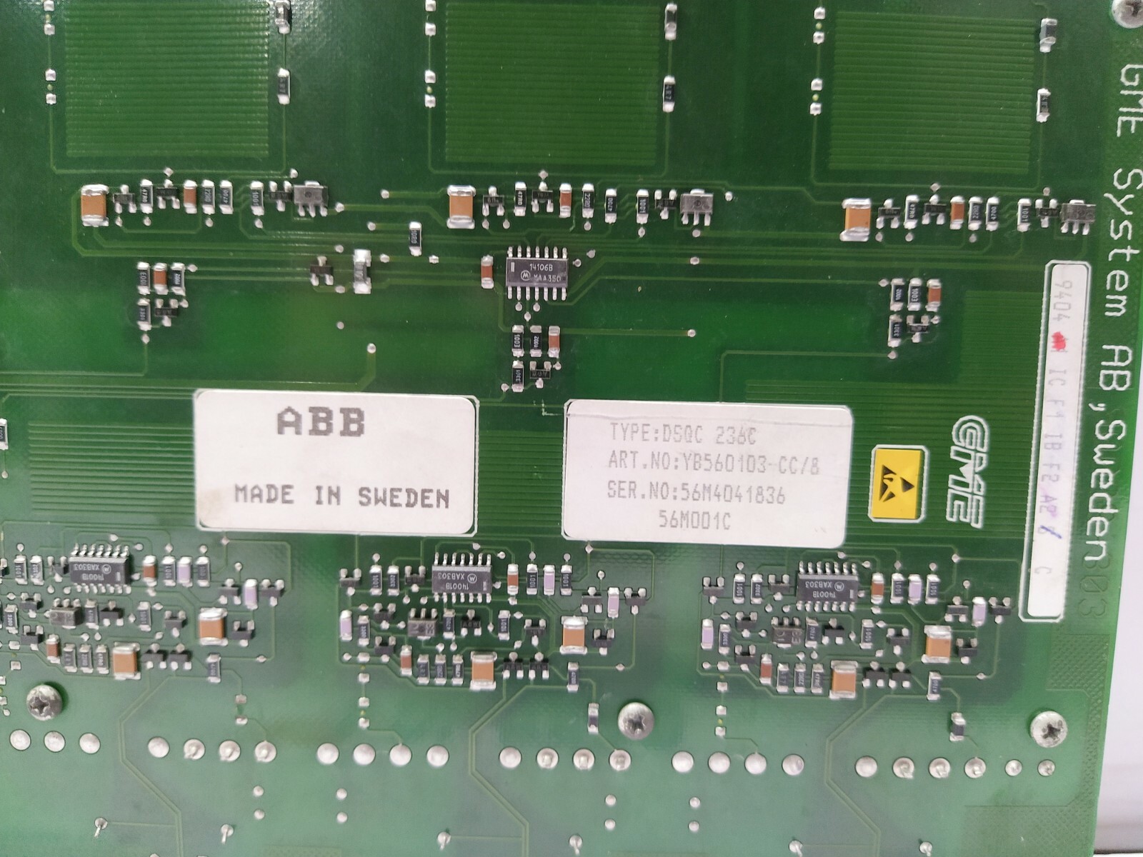 ABB DSQC 236C DRIVE CONTROL BOARD YB560103-CC/8 - Image 6