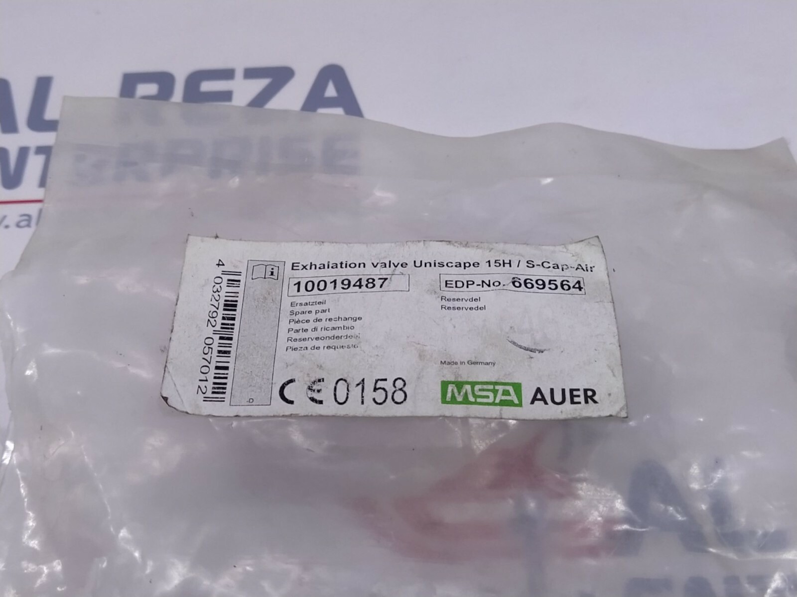 MSA AUER 10019484 S-CAP-AIR VENTILKAPPE STARTERSTIFT ORING EDP NP 669513 - Image 4