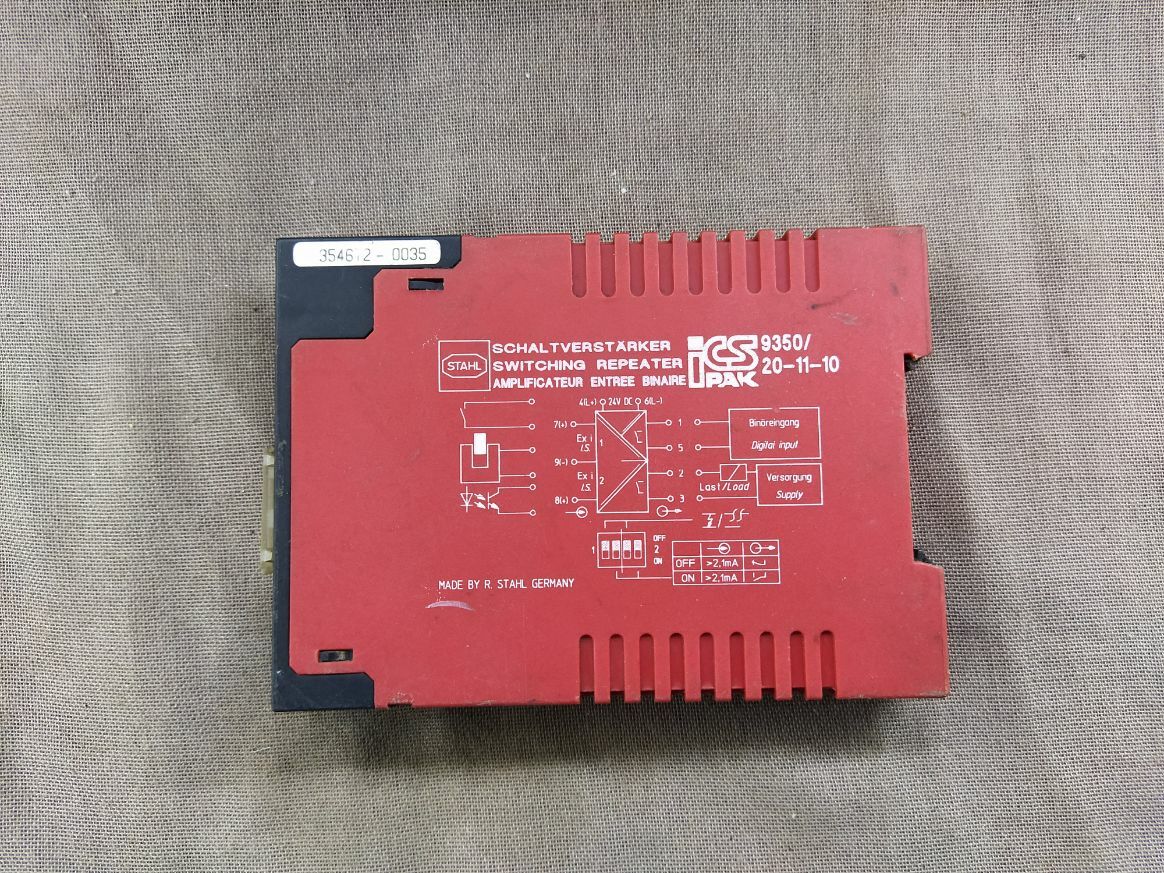 Stahl 9350/20-11-10 ICS PAK Switching Repeater Module 24VDC - Image 2