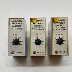 ELECTROMATIC S-SYSTEM SA 205 230 DELAY ON OPERATE TIMER RELAY 230V AC 8–180 SEC