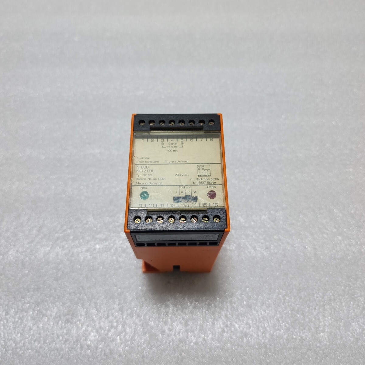 IFM ELECTRONIC N 600 TYP NZ 33-I DN 0001 230V AC