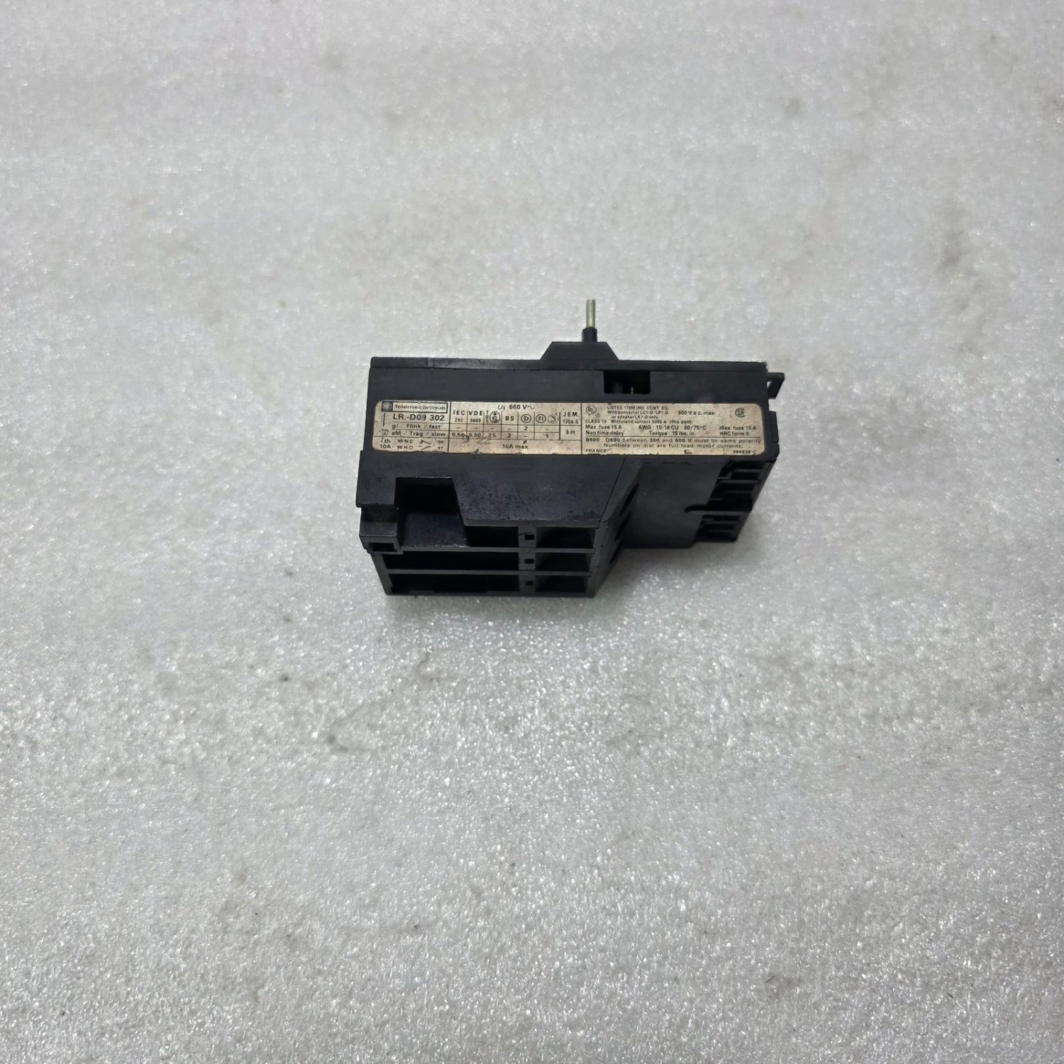 S ELECTRIC / TELEMECANIQUE LR1-D09302 THERMAL OVERLOAD RELAY 3 POLE 0.25-0.16A - Image 3