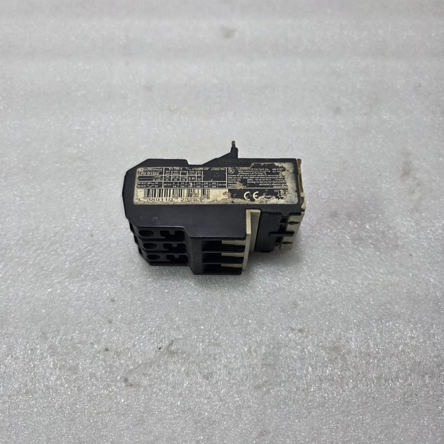 S ELECTRIC / TELEMECANIQUE LR2D1322 THERMAL OVERLOAD RELAY 3 POLE 17-25A - Image 3