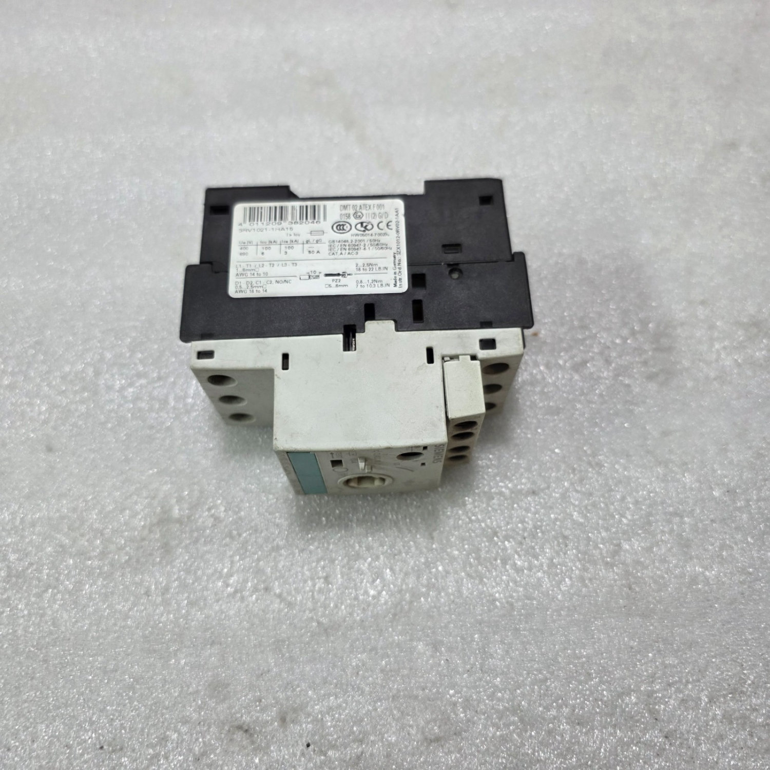 SIEMENS 3RV1021-1HA15 MOTOR PROTECTION CIRCUIT BREAKER 3 POLE CLASS 10 5.5-8A - Image 3