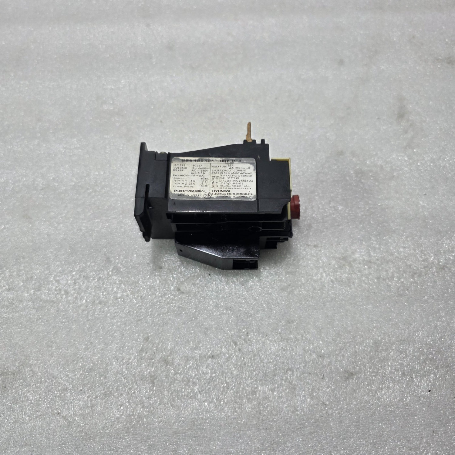 HYUNDAI HOR 1K 1.2 THERMAL OVERLOAD RELAY 3 POLE 0.8-1.2A (FLC DIAL) - Image 3