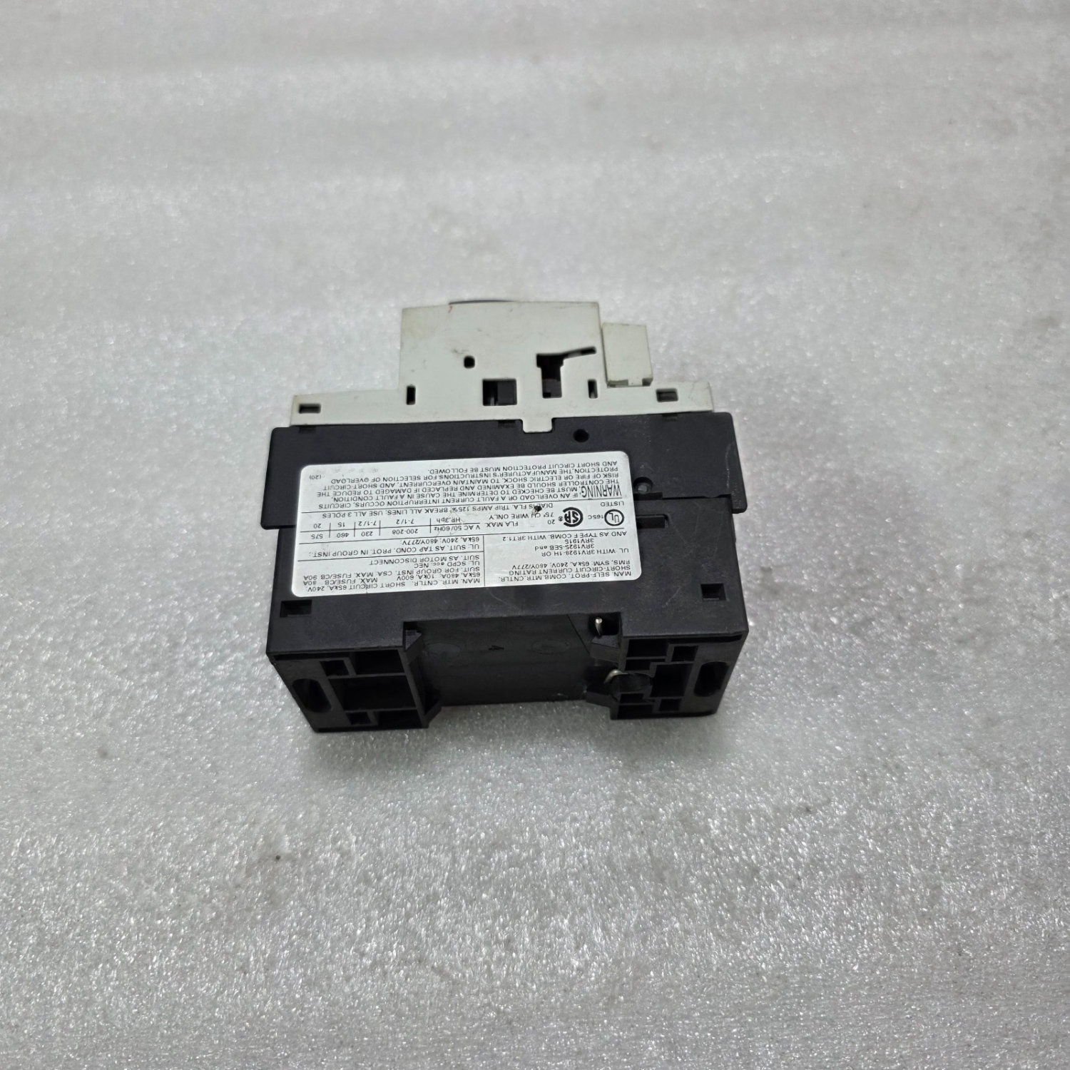 SIEMENS 3RV1021-4BA10 MOTOR PROTECTION CIRCUIT BREAKER 3 POLE CLASS 10 14-20A - Image 3