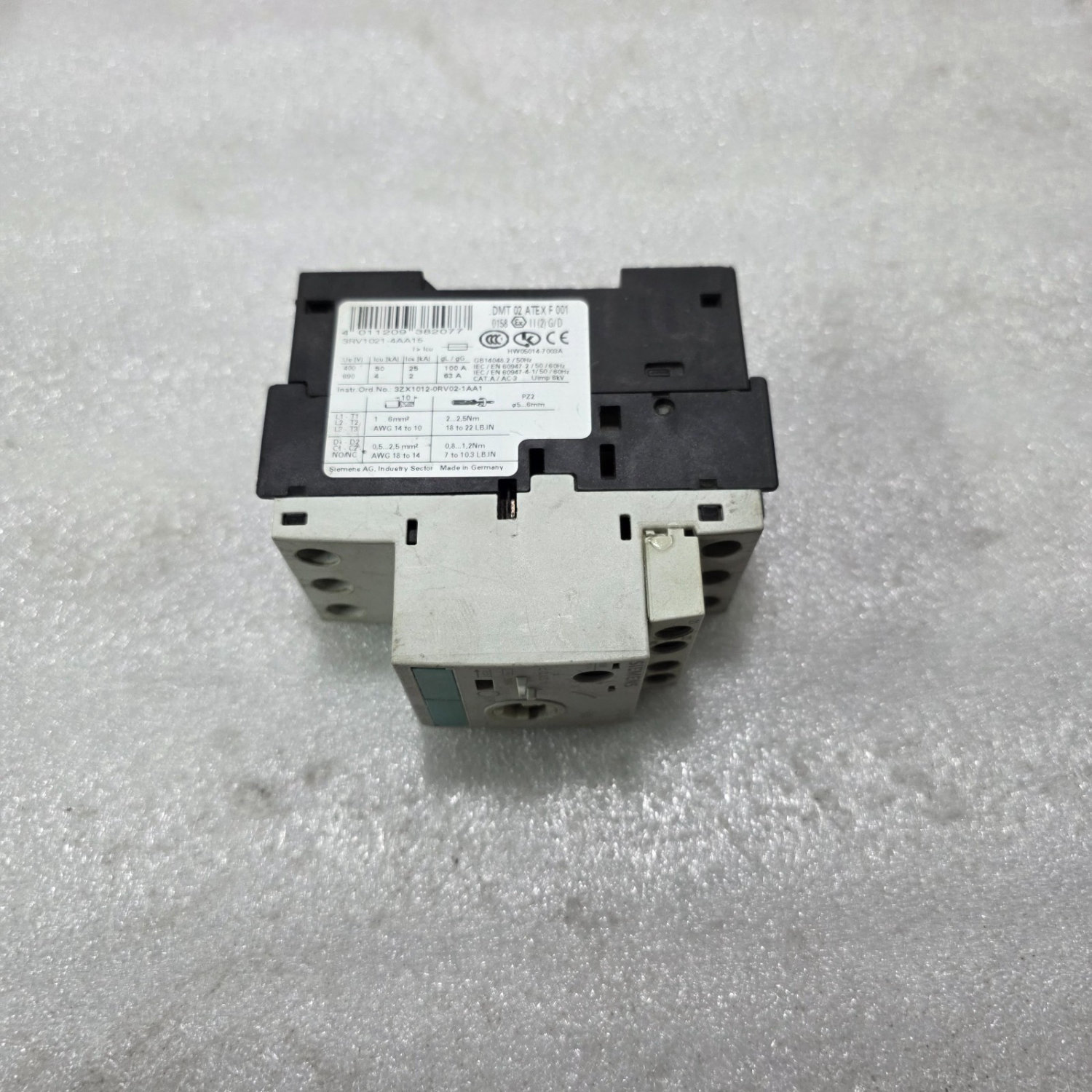 SIEMENS 3RV1021-4AA15 MOTOR PROTECTION CIRCUIT BREAKER 3 POLE CLASS 10 11-16A - Image 3