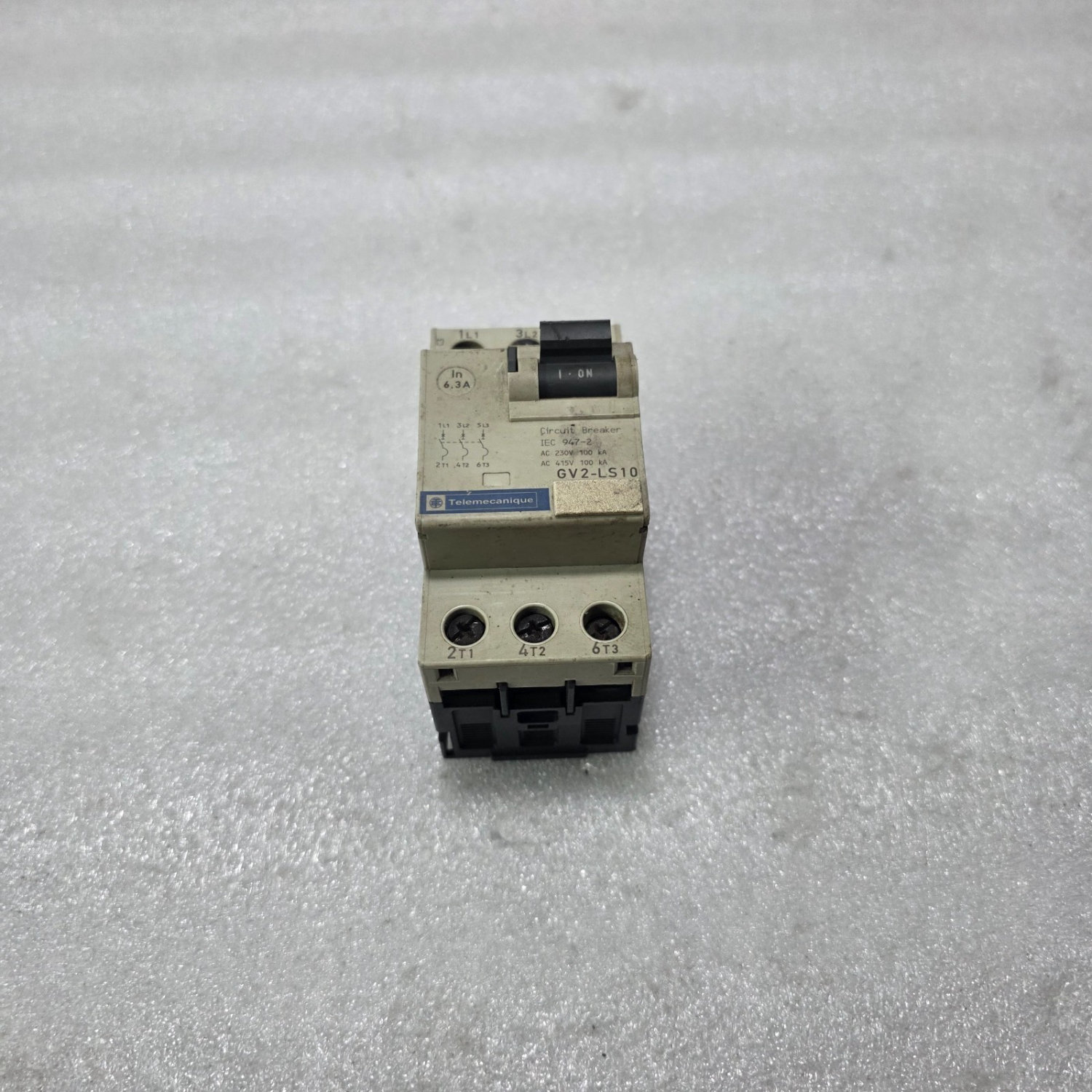 TELEMECANIQUE GV2-LS10 MOTOR CIRCUIT BREAKER 6.3A 690V 100KA IEC 947-2