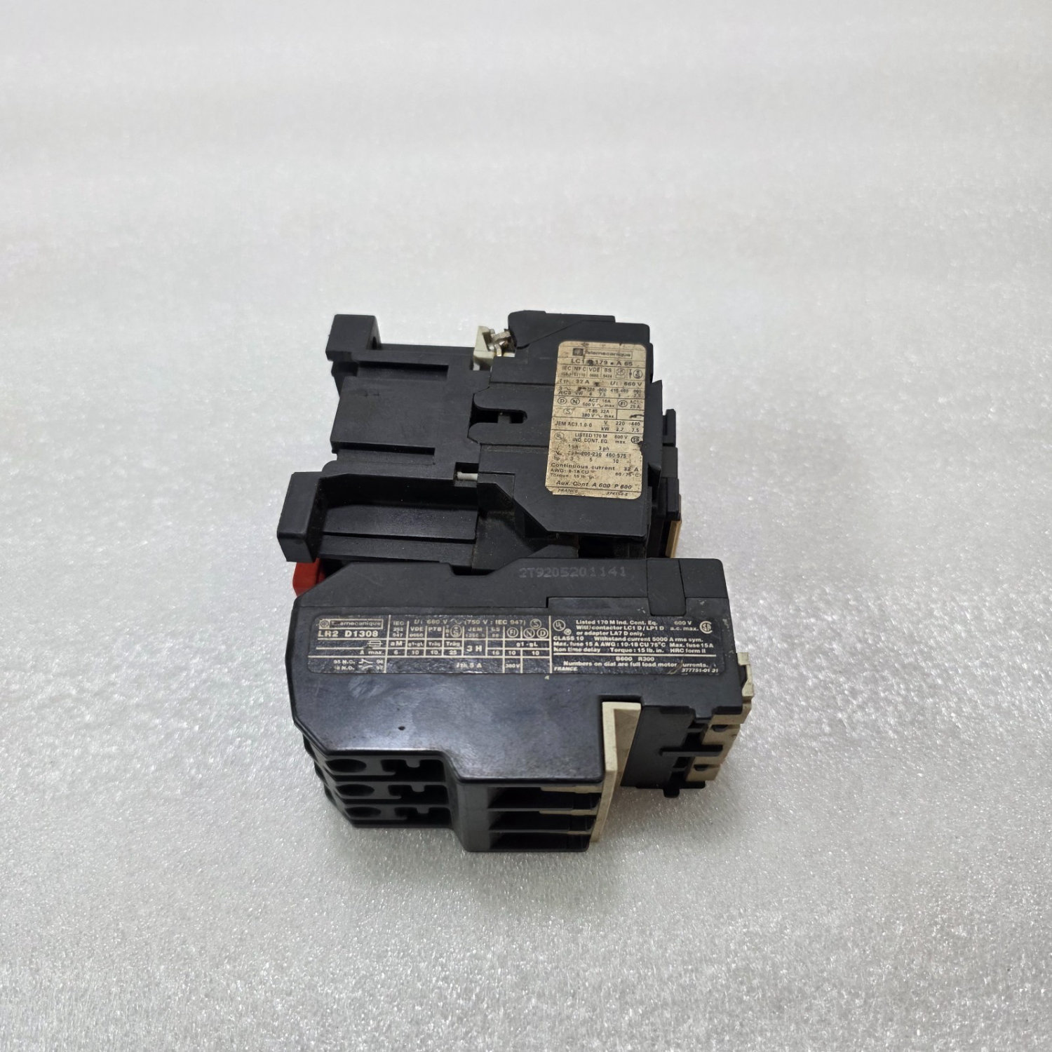 TELEMECANIQUE CONTACTOR WITH THERMAL OVERLOAD LC1-D179-A 65 + LR2 D1308 - Image 4