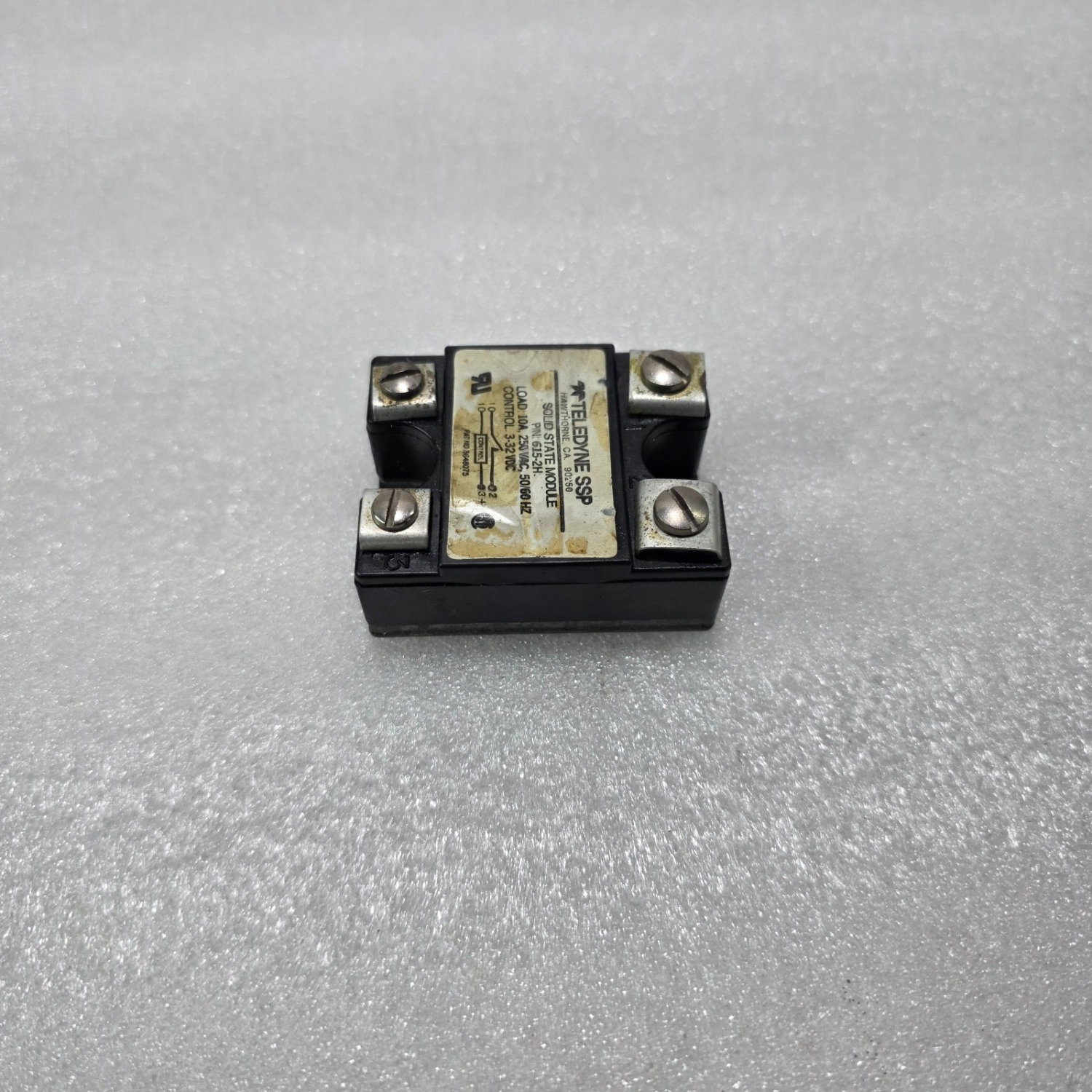 TELEDYNE SSP 615-2H SOLID STATE RELAY 10A 250VAC 3-32VDC CONTROL ZERO CROSSING - Image 2