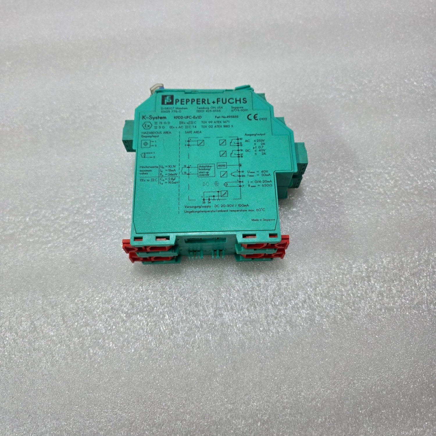PEPPERL+FUCHS KFD2-UFC-EX1D UNIVERSAL FREQUENCY CONVERTER 49535S - Image 3