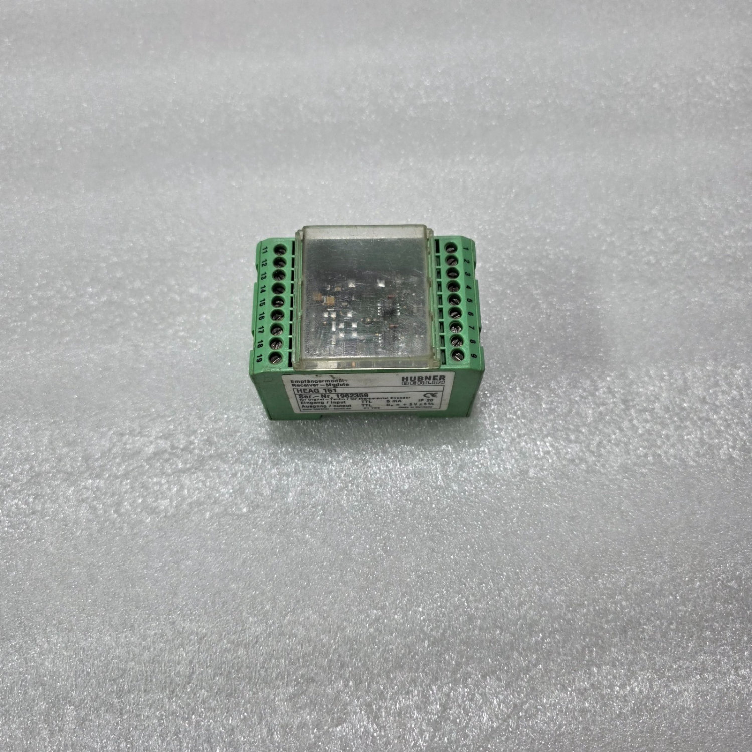 HÜBNER BERLIN HEAG 151 RECEIVER MODULE INCREMENTAL ENCODER DIGITAL TACHO TTL 5V - Image 2