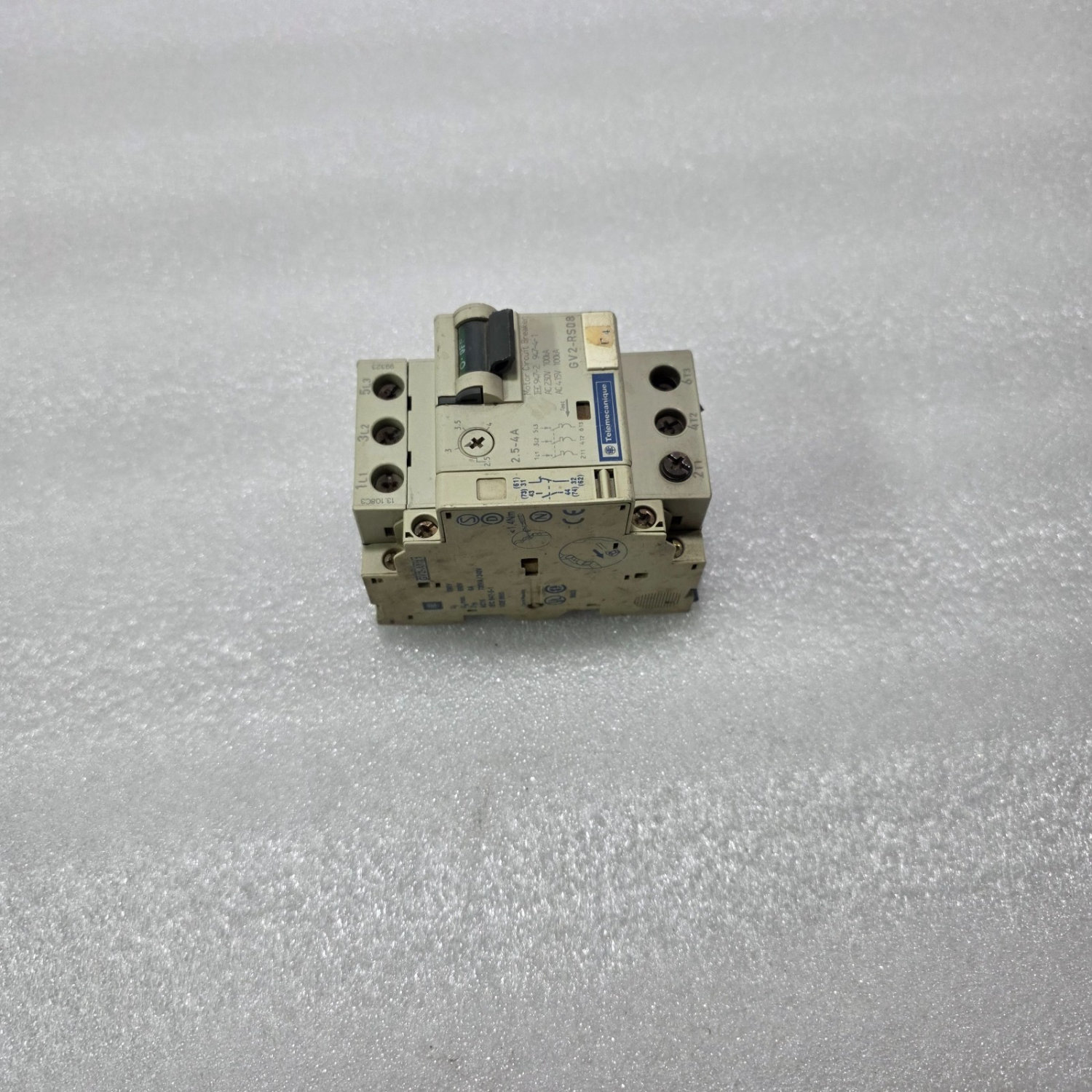 TELEMECANIQUE GV2-RS08 2.5-4A 3P MOTOR CIRCUIT BREAKER 500V 100KA - Image 2