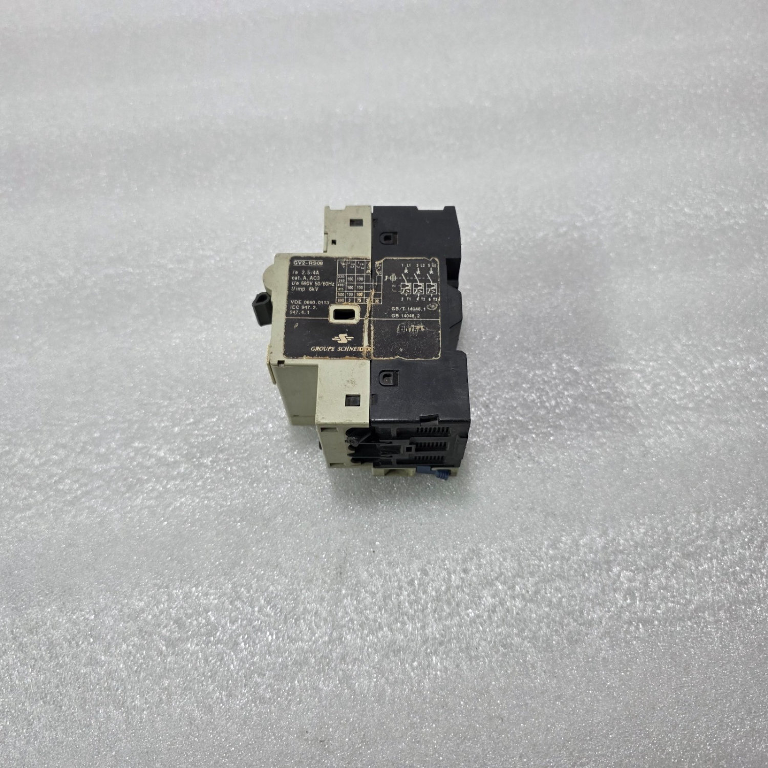 TELEMECANIQUE GV2-RS08 2.5-4A 3P MOTOR CIRCUIT BREAKER 500V 100KA - Image 3