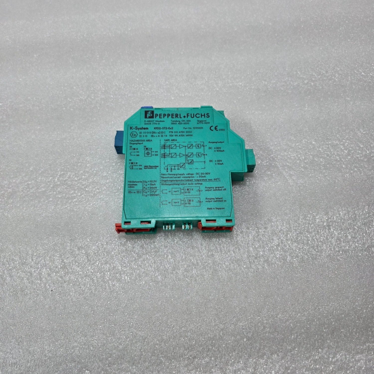 PEPPERL+FUCHS KFD2-ST2-EX2 2-CHANNEL SWITCH AMPLIFIER INTRINSIC SAFETY 109562S - Image 3