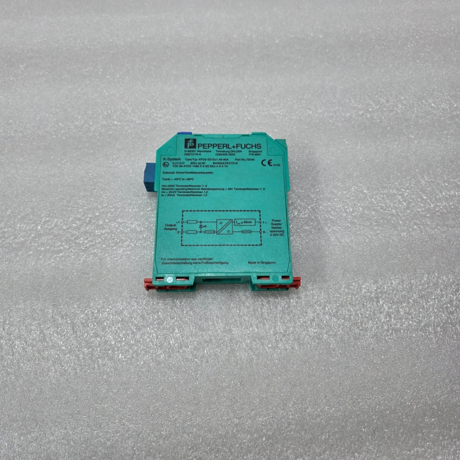 PEPPERL+FUCHS KFD2-SD-EX1.48-90A SOLENOID DRIVER INTRINSIC SAFETY 72046 - Image 3