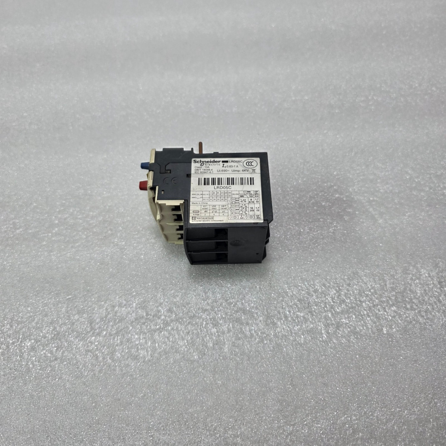 S ELECTRIC LRD05C TESYS THERMAL OVERLOAD RELAY 0.63-1A CLASS 10A - Image 3