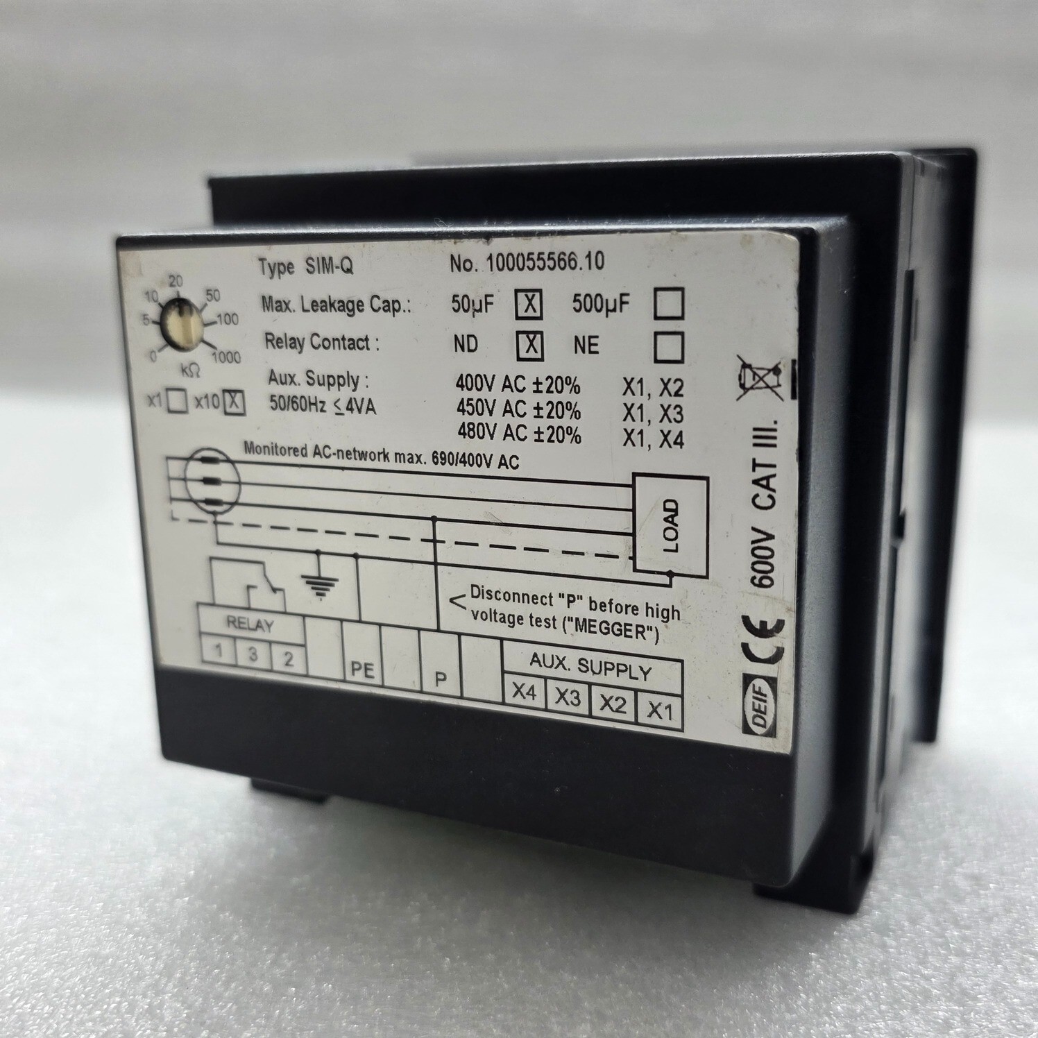 DEIF SIM-Q NETWORK INSULATION MONITOR 400-480VAC - Image 6