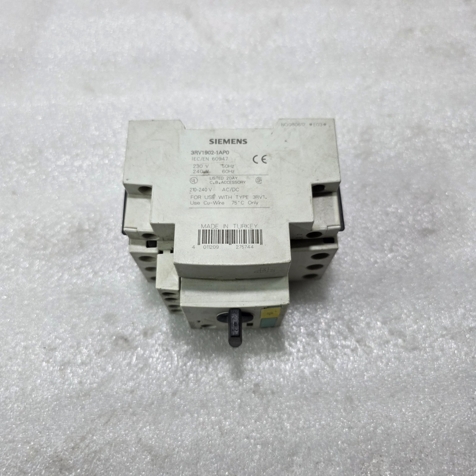 SIEMENS 3RV1021-4BA15 + 3RV1902-1AP0 MOTOR PROTECTION CIRCUIT BREAKER 14-20A - Image 3