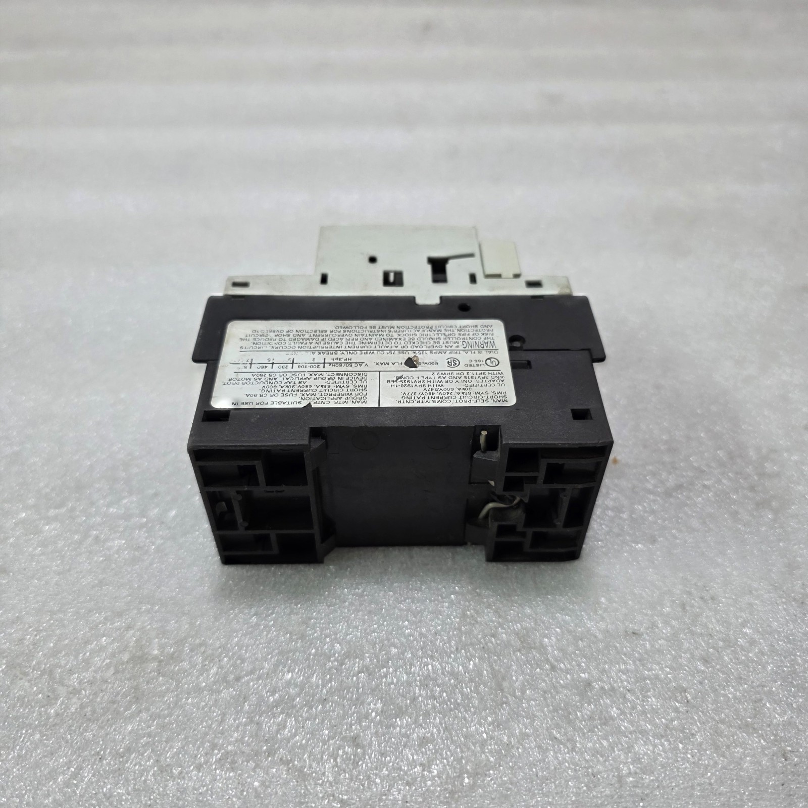 SIEMENS 3RV1021-1HA15 MOTOR PROTECTION CIRCUIT BREAKER 3 POLE CLASS 10 5.5-8A - Image 4